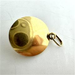 18K Yellow Gold Evil Eye Pendant - 1.13G!